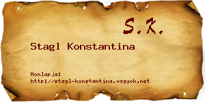 Stagl Konstantina névjegykártya